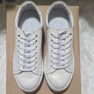 White and Silver Women's Sneakers